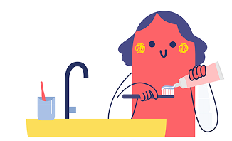 Les étapes du lavage des dents  